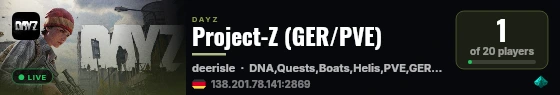 Project-Z (GER/PVE) live status badge