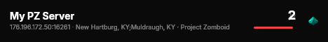 My PZ Server live status badge