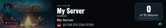 My Server live status badge