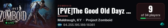 [PVE]The Good Old Dayz #1 B42 live status badge
