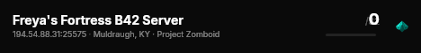 Freya's Fortress B42 Server live status badge