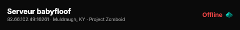 Serveur babyfloof live status badge