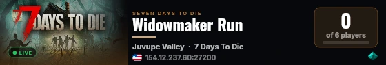 Widowmaker Run live status badge
