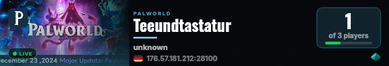 Teeundtastatur live status badge