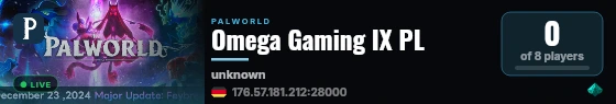 Omega Gaming IX PL live status badge