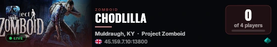 CHODLILLA live status badge