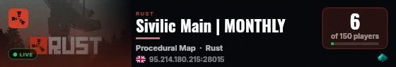 Sivilic Main | MONTHLY live status badge