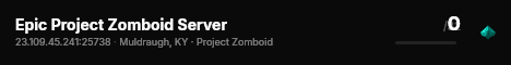 Epic Project Zomboid Server live status badge