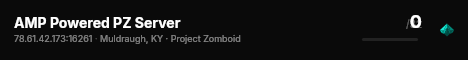 AMP Powered PZ Server live status badge