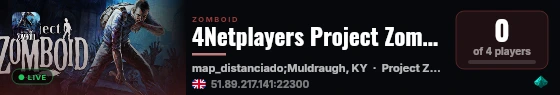 4Netplayers Project Zomboid Server va live status badge