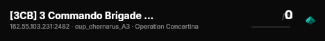 [3CB] 3 Commando Brigade Mini-Op2 Server - Members Only live status badge
