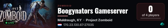 Boogynators Gameserver live status badge