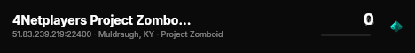 4Netplayers Project Zomboid Server live status badge
