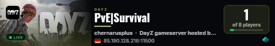 PvE|Survival live status badge
