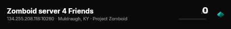 Zomboid server 4 Friends live status badge