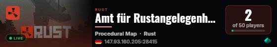 Amt für Rustangelegenheiten | Feierabend PvE | Kein PvP | Kein live status badge