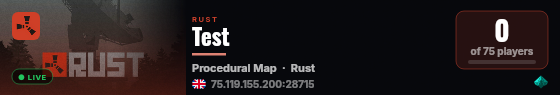 Test live status badge