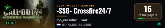 -SSG- Crossfire24/7 live status badge