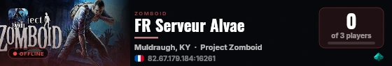 FR Serveur Alvae live status badge