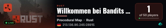 Willkommen bei Bandits of gaming live status badge