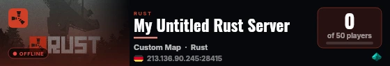 My Untitled Rust Server live status badge