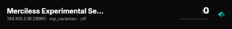 Merciless Experimental Server live status badge