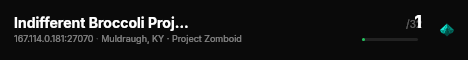 Indifferent Broccoli Project Zomboid Server live status badge