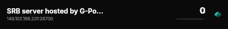 SRB server hosted by G-Portal live status badge