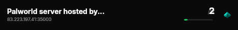 Palworld server hosted by G-Portal live status badge
