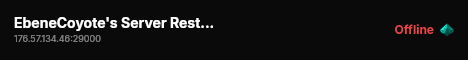 EbeneCoyote's Server Restarts: 12:00/00:00Uhr live status badge