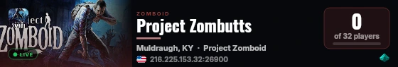 Project Zombutts live status badge