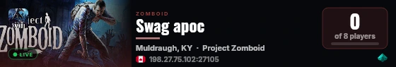 Swag apoc live status badge