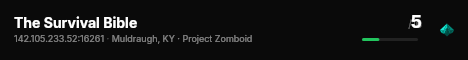 The Survival Bible live status badge