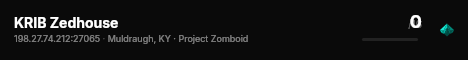 KRIB Zedhouse live status badge