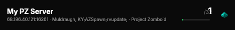 My PZ Server live status badge