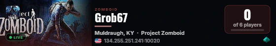 Grob67 live status badge