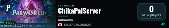 ChikaPalServer live status badge