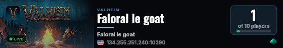 Faloral le goat live status badge