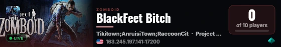 BlackFeet Bitch live status badge
