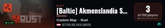 [Baltic] Akmenslandia Small - Latvia | Lithuania | Estonia live status badge