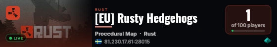 [EU] Rusty Hedgehogs live status badge