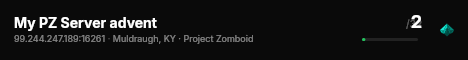 My PZ Server advent live status badge
