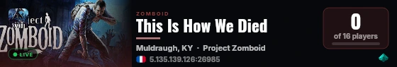 This Is How We Died live status badge