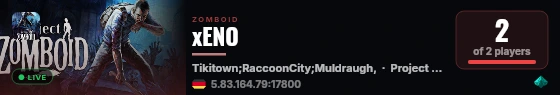 xENO live status badge
