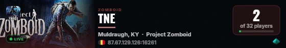 TNE live status badge