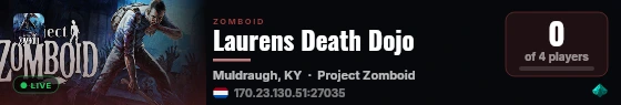 Laurens Death Dojo live status badge