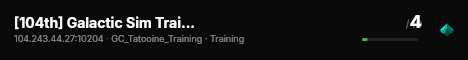 [104th] Galactic Sim Training Server live status badge