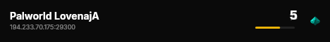 Palworld LovenajA live status badge