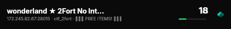 wonderland ★ 2Fort No Intel ███ live status badge