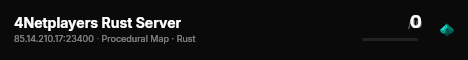 4Netplayers Rust Server live status badge